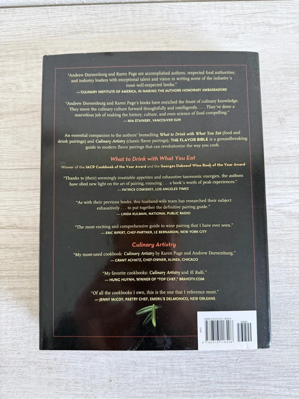 The Flavor Bible : The Essential Guide to Culinary Creativity, Based on the...
